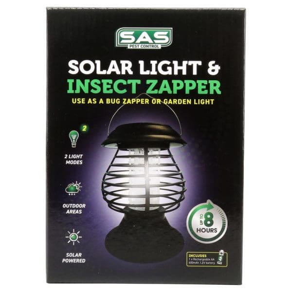 Solar Insect Zapper Portable 2 in1 Function 13cm x 13cm
