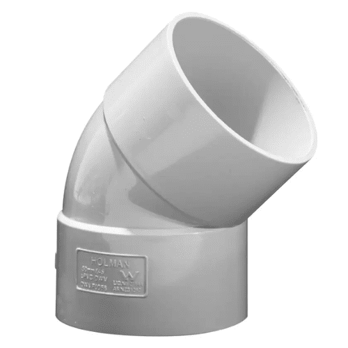 Holman PVC DWV Bend Plain 45 Degree 50mm