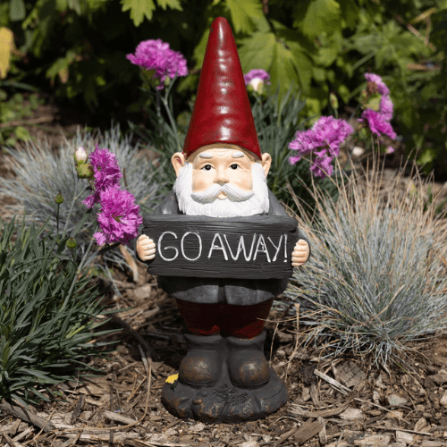 Go Away Gnome Statue