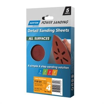 Sheet Cutting & Grinding 98x138mm P120 Grit 5 pack