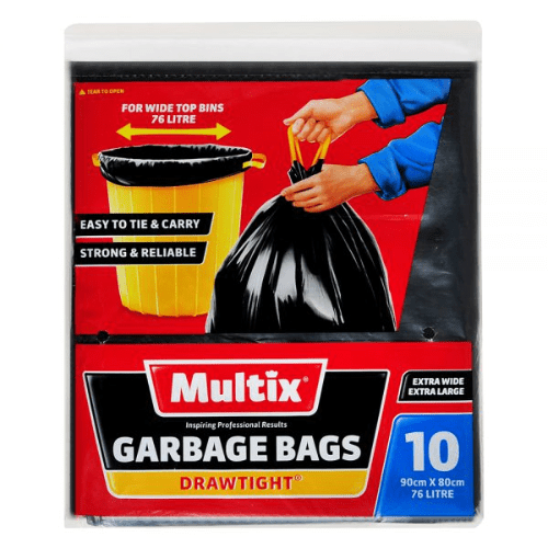 Multix Garbage Bag Extra Wide 76L Pk10