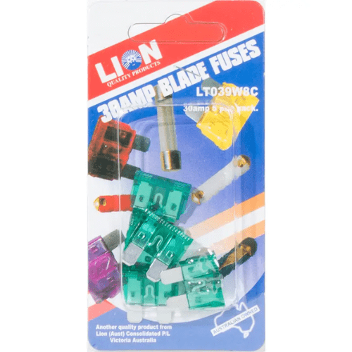 Lion 30A Blade Fuse 5 Pack