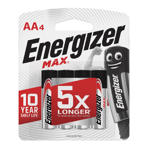 Energizer Max AA Battery 4 Pack