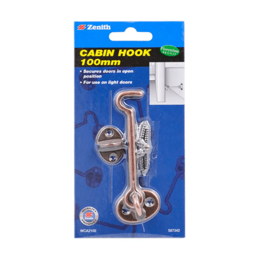 Zenith Cabin Hook Florentine Bronze 100mm - 1 Pack