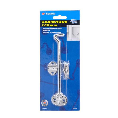 Zenith Cabin Hook Chrome Plated 150mm - 1 Pack