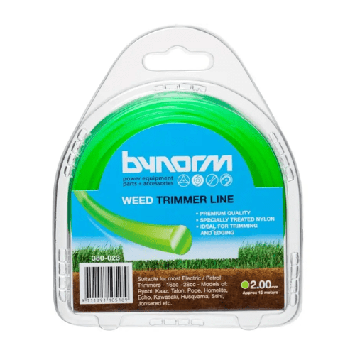 Bynorm Round Whipper Snipper Cord Green 2.00mm x 15m