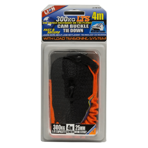 Cam Buckle Tie Down with LTS 25mm x 4m