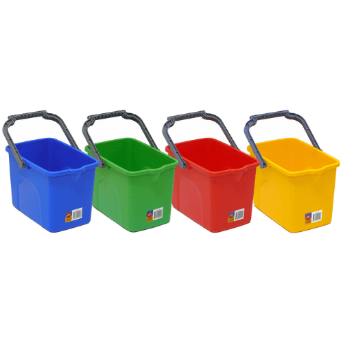 Plastic Bucket Rectangular Assorted Colours 9L