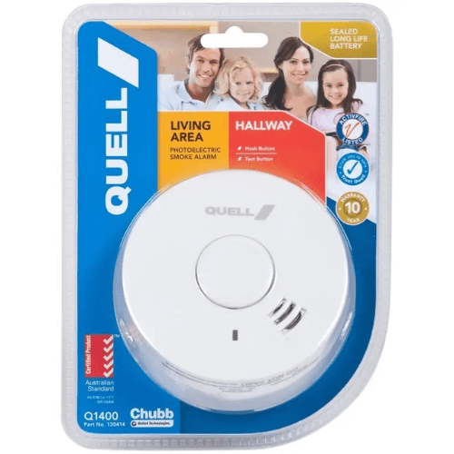 Quell 9V Photoelectric Smoke Alarm for Living Area and Hallway