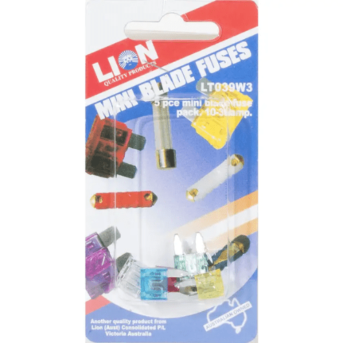 Lion 10-30A Mini Blade Fuse - 5 Pack