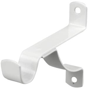 Curtain Bracket Stayed 75mm White Pack of 2