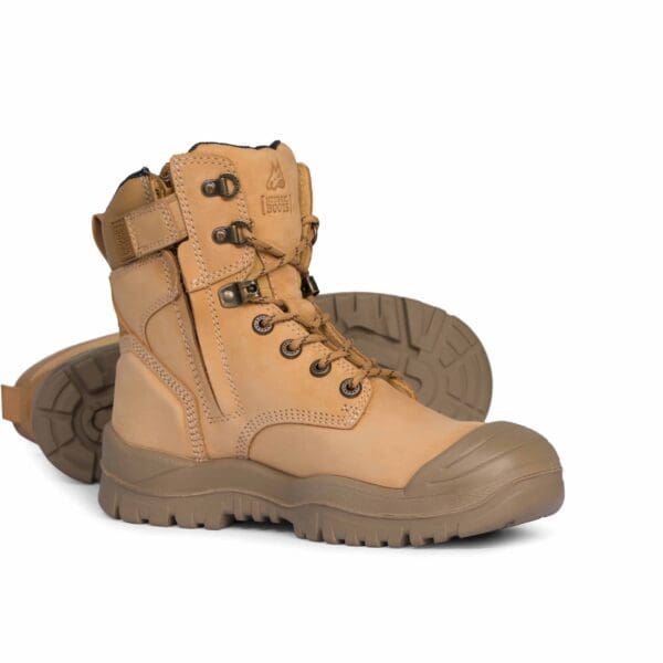Mongrel Boots High Leg Zip Bump Toe Wheat