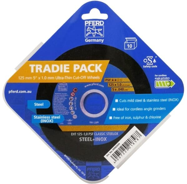 PFERD Cut-Off Wheel Tradie Pack - GP - 10pk Ultra Thin