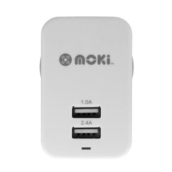 Moki Charger Wall Dual USB White