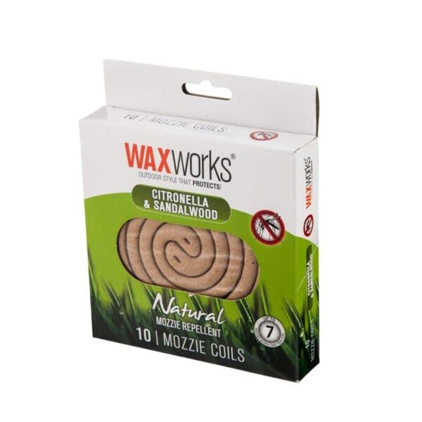 Waxworks Citronella & Sandalwood Mosquito Coils - 10 Pack