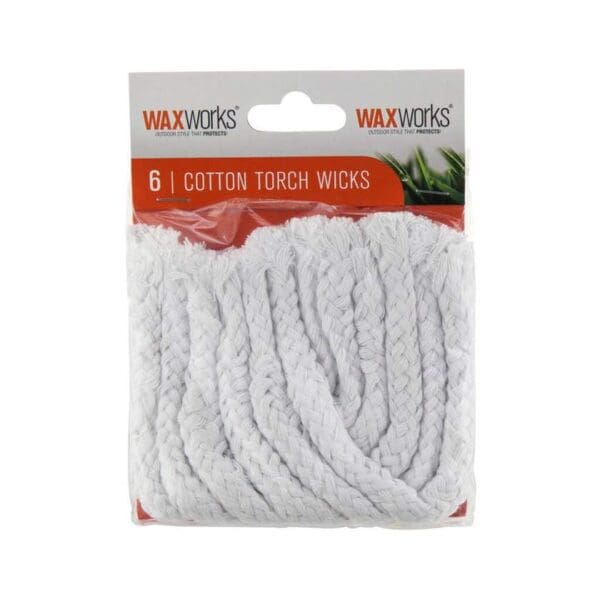 Waxworks Cotton Torch Wicks - 6 Pack