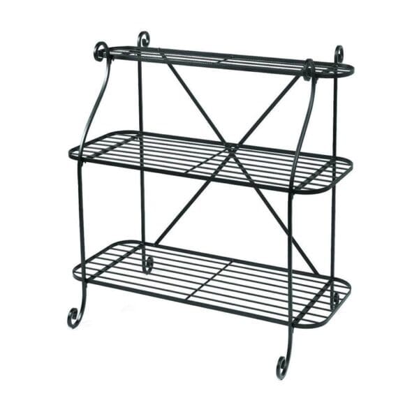 Garden Trend Plant Stand 3 Tier Wrought Iron 350 x 900 x 900mm