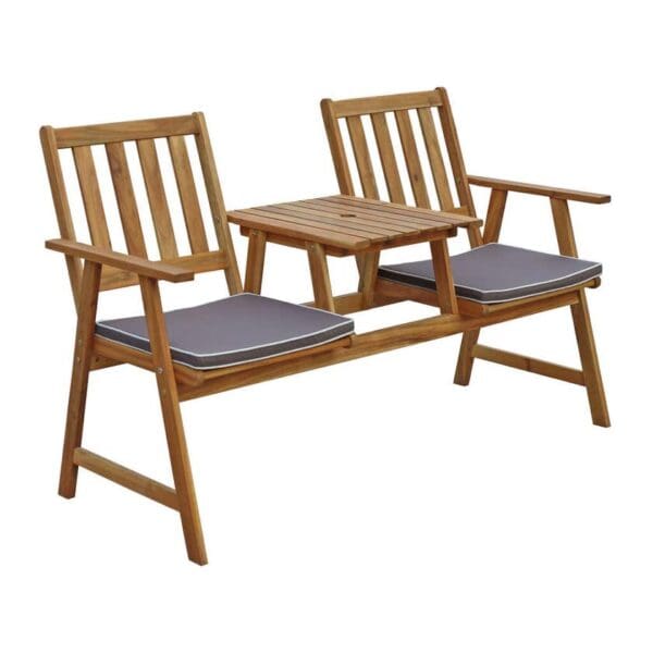 Jack & Jill 2 Seater Oiled Timber Bench