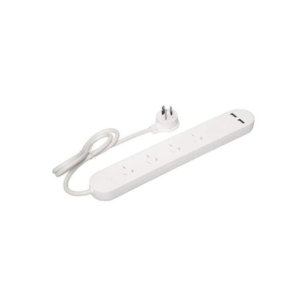 HPM 4 Outlet USB Charging Powerboard White