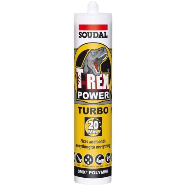 Soudal Adhesive T-Rex Turbo White 290ml
