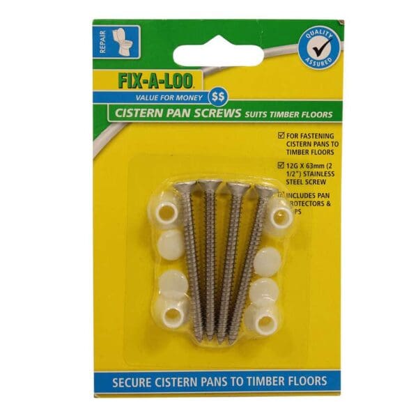 FIX-A-LOO Cistern Pan Screws 63mm