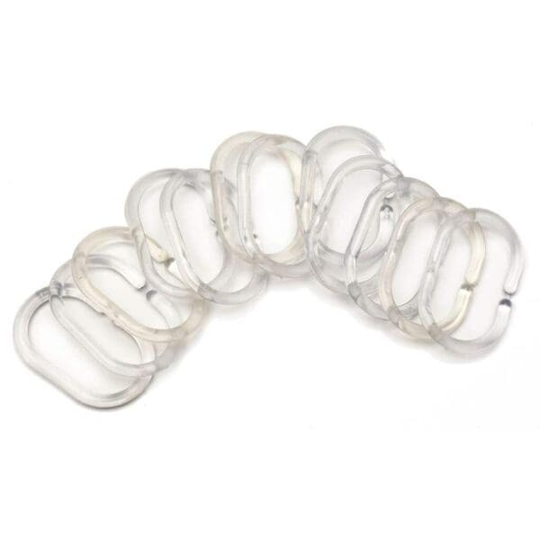 Supertex Shower Curtain Rings Clear - 12 Pack