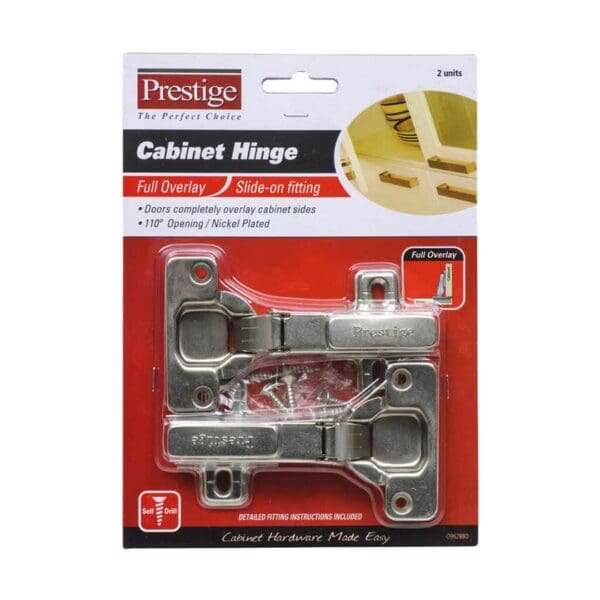 Prestige Cabinet Hinge Slide On - 2 Pack