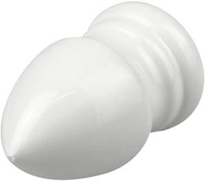 Curtain Rod End Acorn White Pack of 2