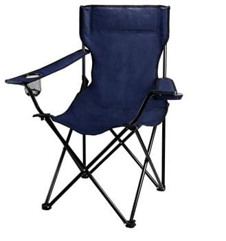 Chair Camping Folding Basic Blue with Cup Holder