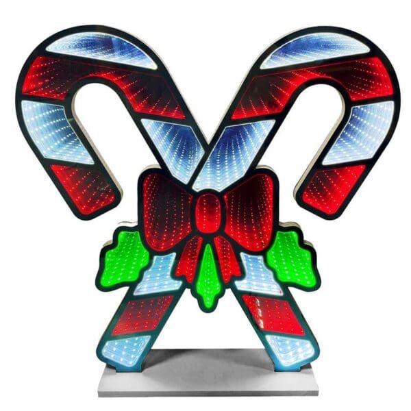 Merry Lane Candy Cane Infinity Mirror 560mm