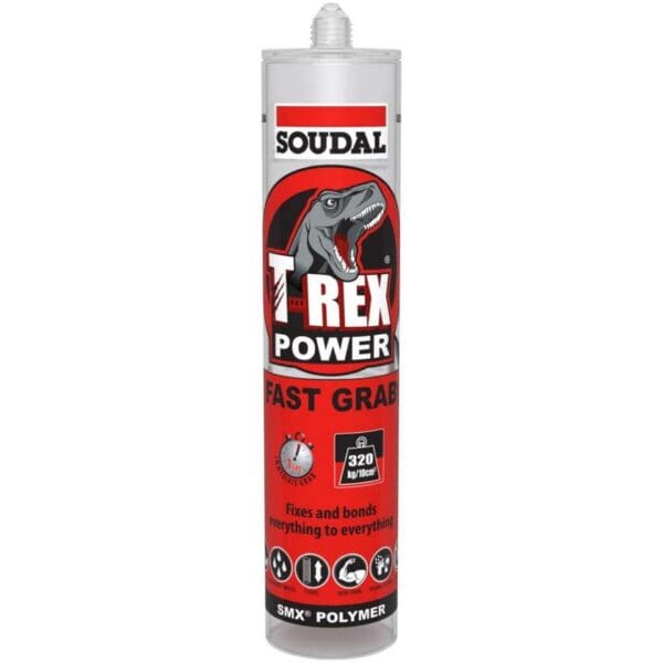 Soudal Adhesive Sealant Fast Grab Clear 290ml