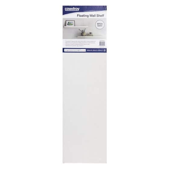 Cowdroy Floating Shelf White Satin 900mm