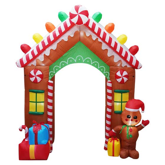 Merry Lane Inflatable Gingerbread Arch 2.7m